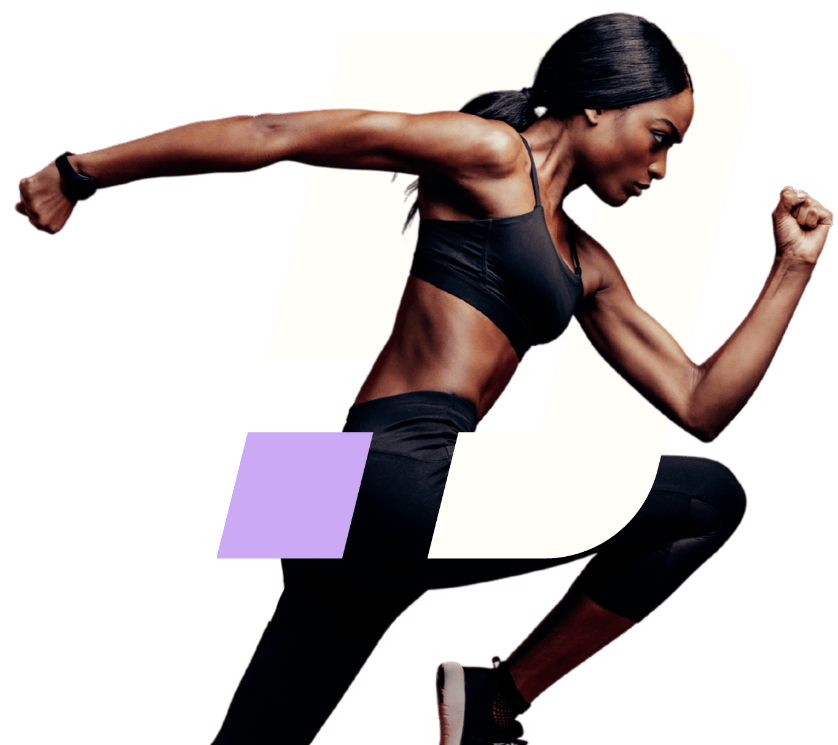 Logo DevByStep avec une personne qui cours